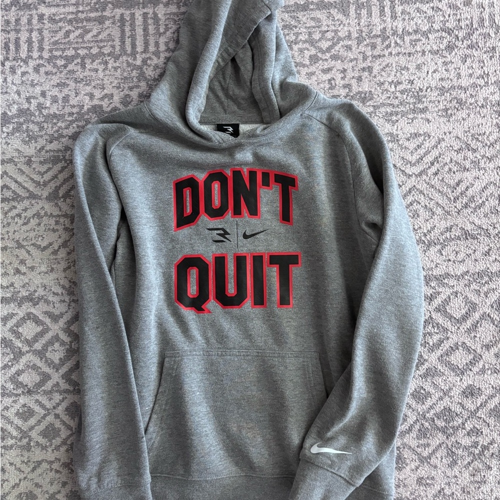 Nike Gray 'Don't Quit' Boys Hoodie